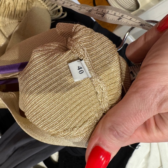 Sandro Gold Fringe Trim Mini Dress NEW - Picture 7 of 8